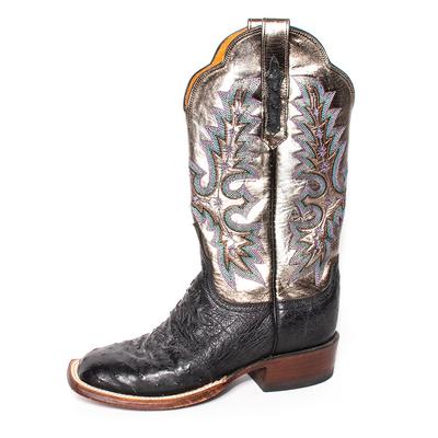 Lucchese Size 6.5 Silver Ostrich Boots