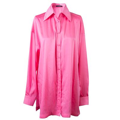Dolce & Gabbana Size Large Pink Silk Button Down Shirt