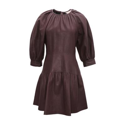 Rebecca Taylor Size 4 Faux Leather Short Dress