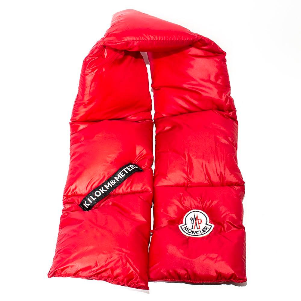  Moncler Red Puffer Scarf