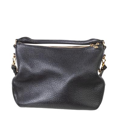 Burberry Black Leather Dual Strap Handbag