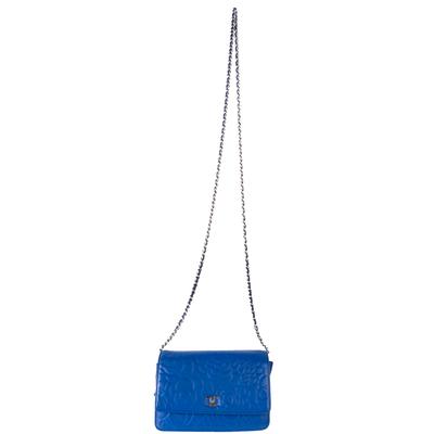 Chanel Cobalt Camellia Wallet On Chain Handbag 