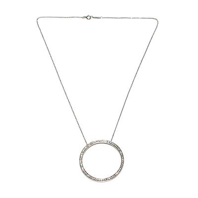 Tiffany & Co. Silver Diamond Circle of Life Necklace