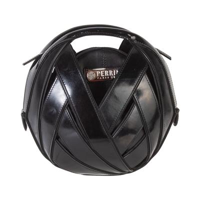 Perrin Black Leather Handbag