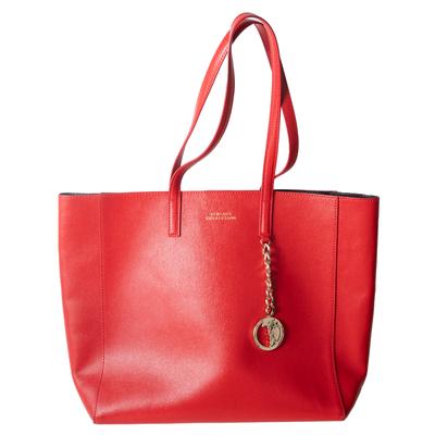 Versace Red Leather Tote