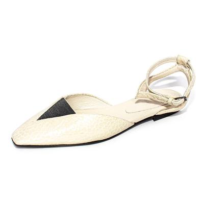 Brunello Cucinelli Size 37 Tan Leather Sandals