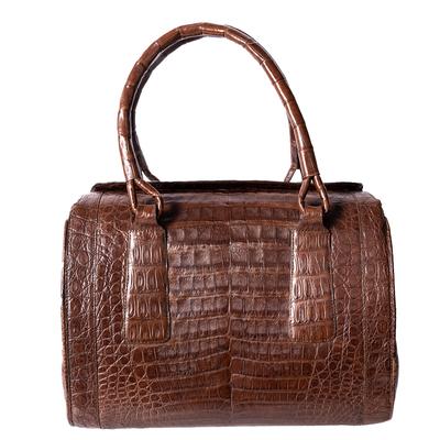 Nancy Gonzalez Brown Crocodile Handbag 