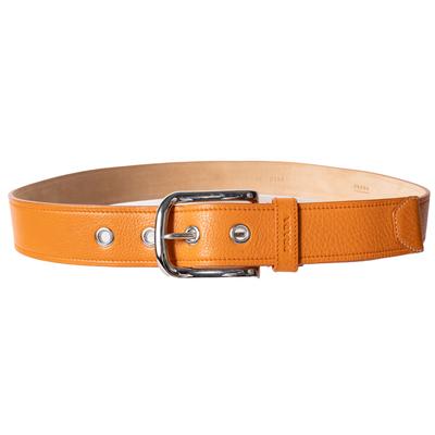 Prada Size 36 Orange Leather Belt 
