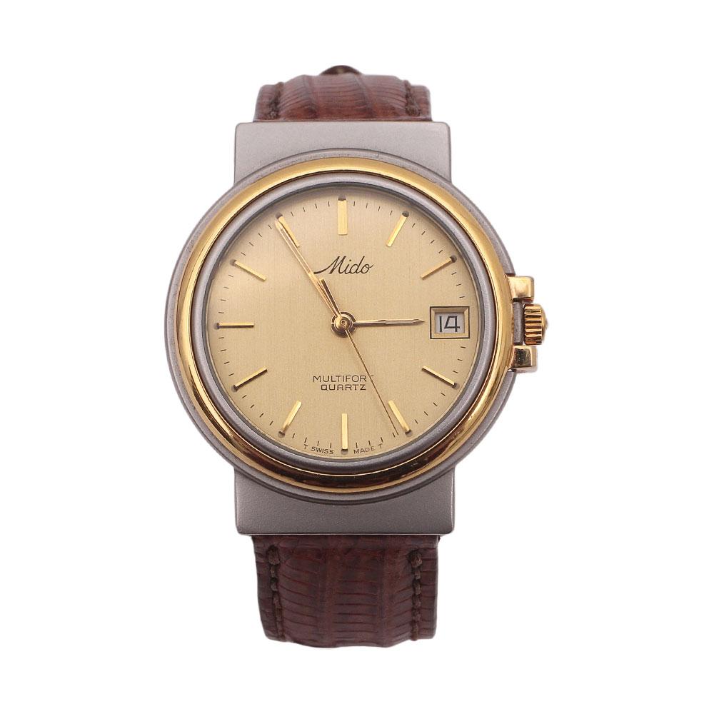  Mido Watch With Leather Wrist Band
