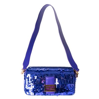 Fendi Purple Carrie Bradshaw Baguette Handbag
