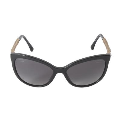 Chanel Black Rhinestones Sunglasses 