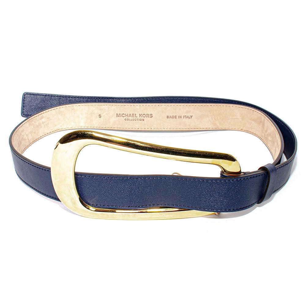  Michael Kors Size Small Blue Leather Belt