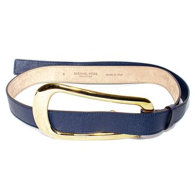 Michael Kors Size Small Blue Leather Belt