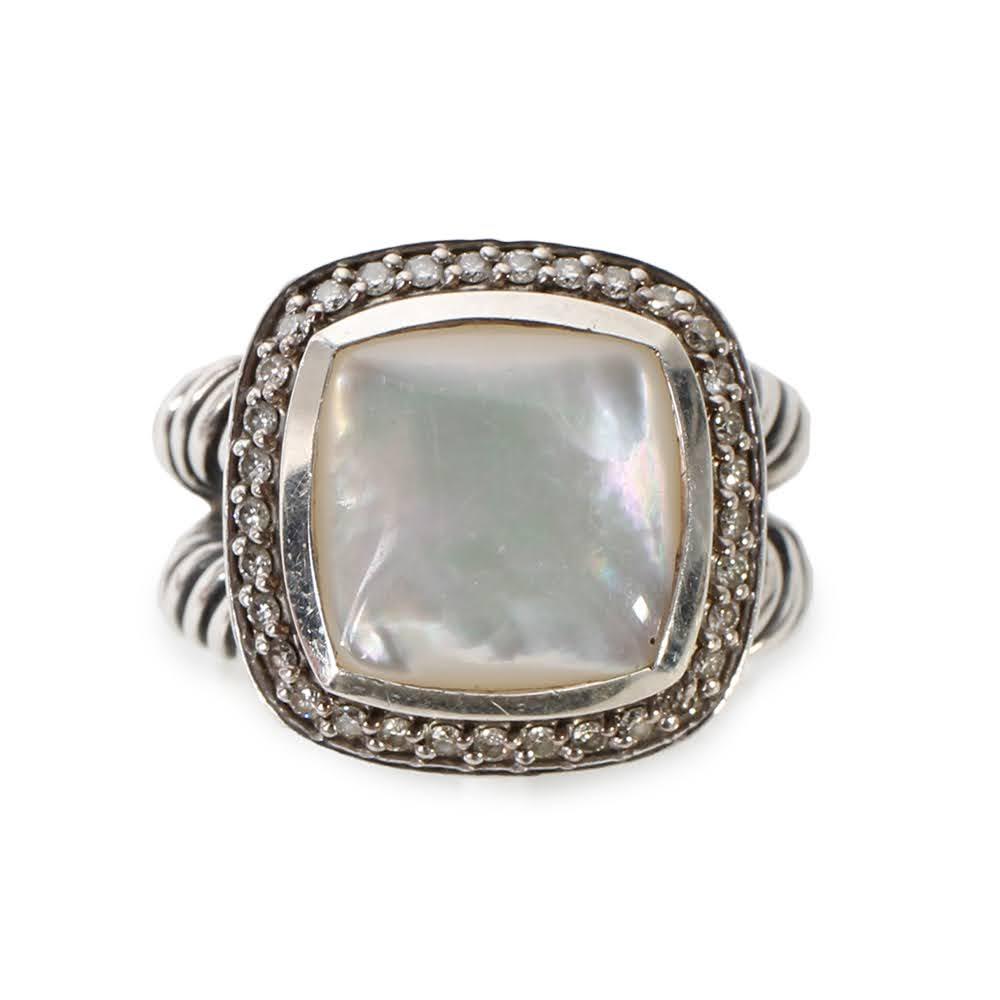  David Yurman Size 6.5 Albion Mother Of Pearl Ring