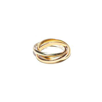 Benchmark Size 6 14K Gold Rolling Trio Ring