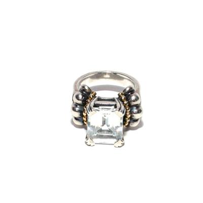 Lagos Size 6.5 Silver Caviar Topaz Ring