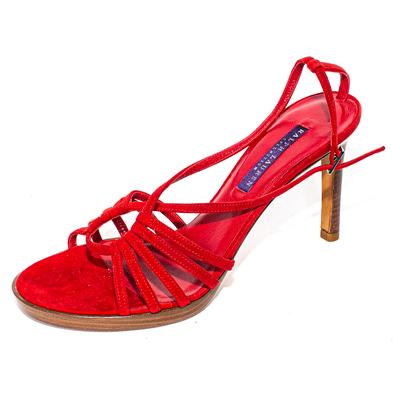 Ralph Lauren Size 7.5 Red Leather Heels