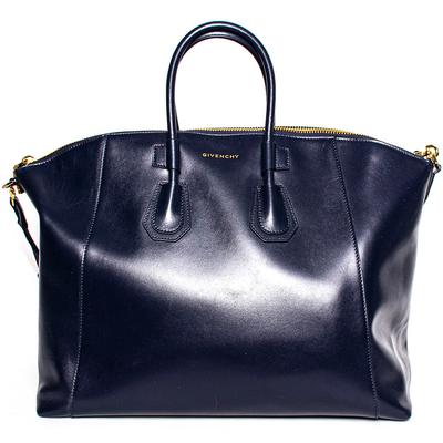 Givenchy Size Medium Navy Leather Sport Tote