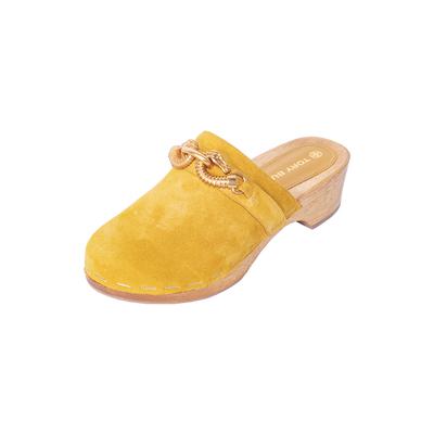 Tory Burch Size 9 Yellow Suede Clog 