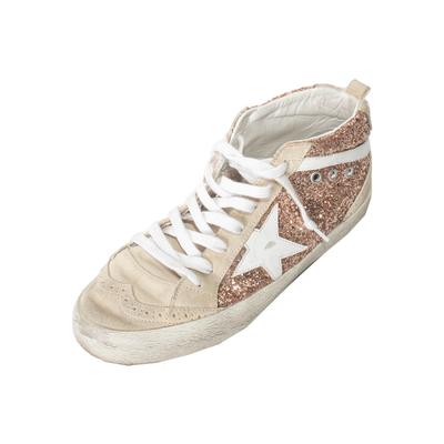 Golden Goose Size 39 Glitter Suede High Top Sneakers