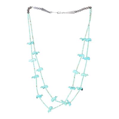 Turquoise Multi Strand Fetish Necklace