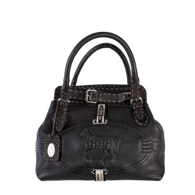 Fendi Brown Stitch Top Handbag