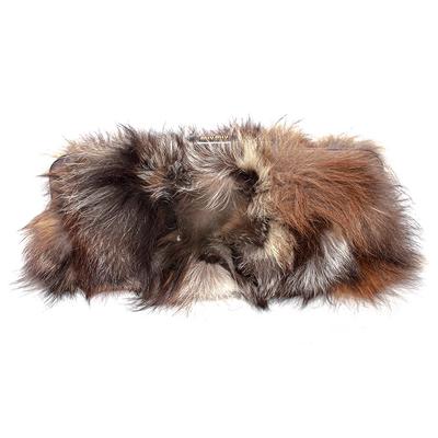 Miu Miu Brown Fox Fur Clutch