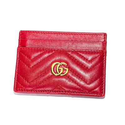 Gucci Red Leather Card Wallet