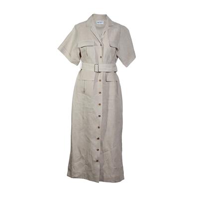 Matthew Bruch Size Medium Linen Button Down Dress
