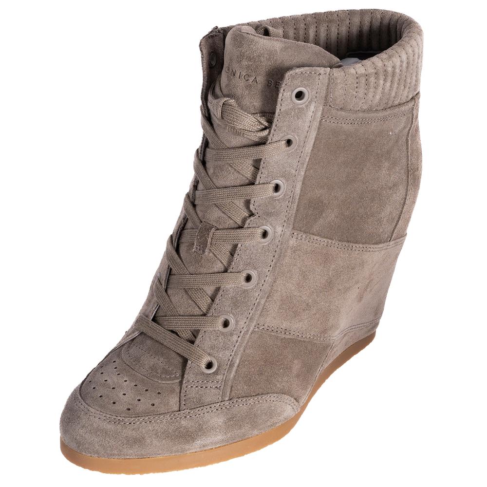  Veronica Beard Size 10 Grey Suede In Wedge Boots