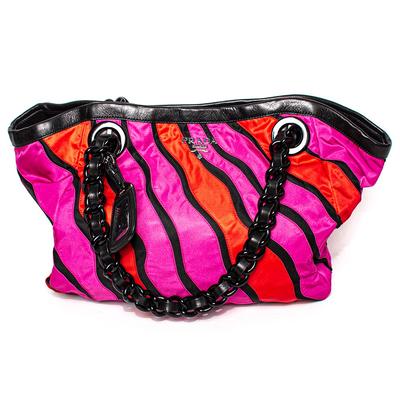 Prada Pink Nylon Tessuto Waves Handbag