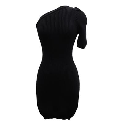 Cushnie Size Small Black Knit Short Dress
