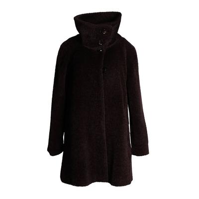 MaxMara Studio Size 2 Brown Alpaca Fur Coat 