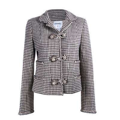 Chanel Size 36 Brown Houndstooth Jacket