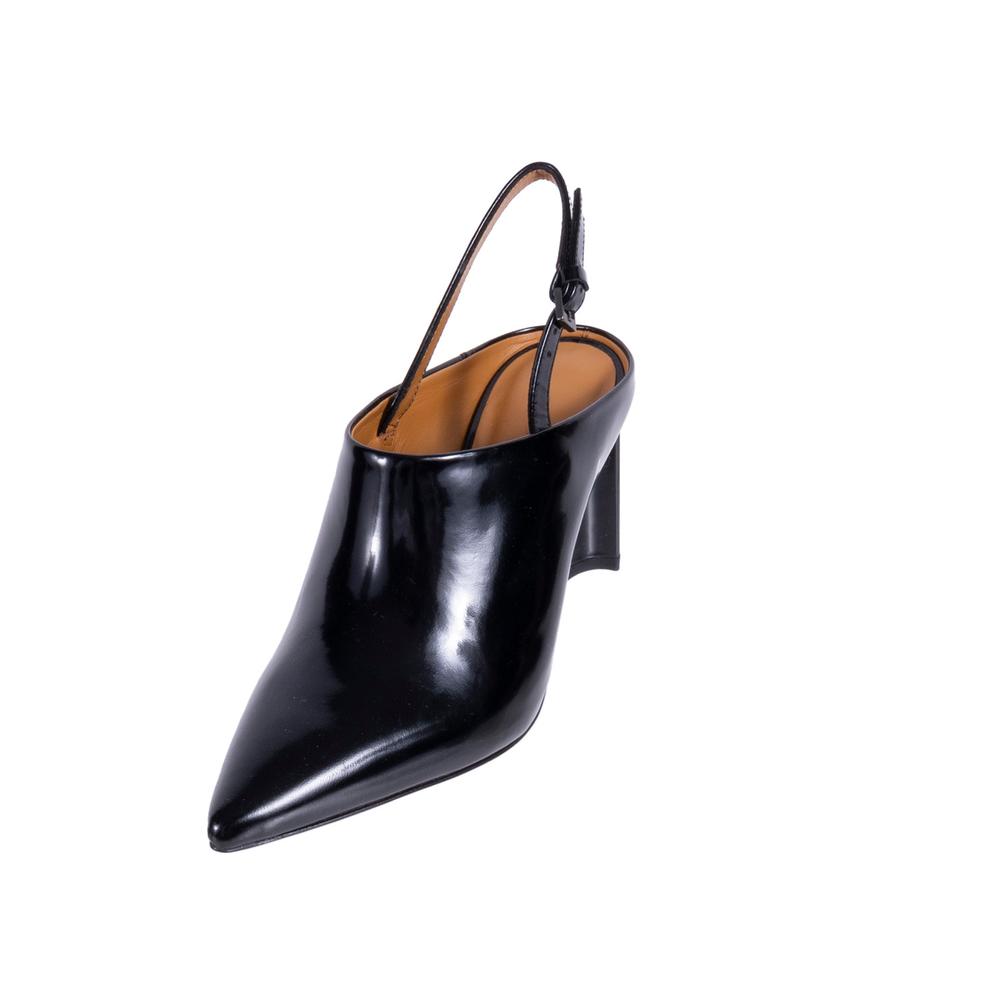  Clergerie Size 36.5 Black Slingback Mule Heels