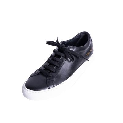 Common Projects Size 35 Black Leather Sneakers
