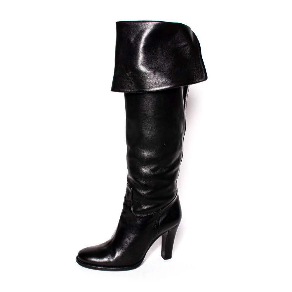  Ralph Lauren Size 8.5 Black Leather Boots