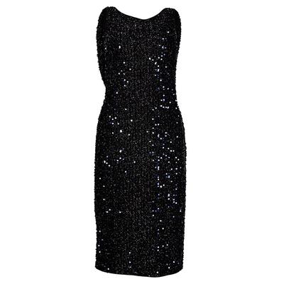 Ieena for MacDuggal Size 6 Black Sequin Dress