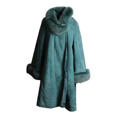 Christia Size Large Fox Shearling Coat