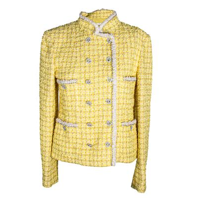 Chanel Size 38 2020 Yellow Tweed Jacket