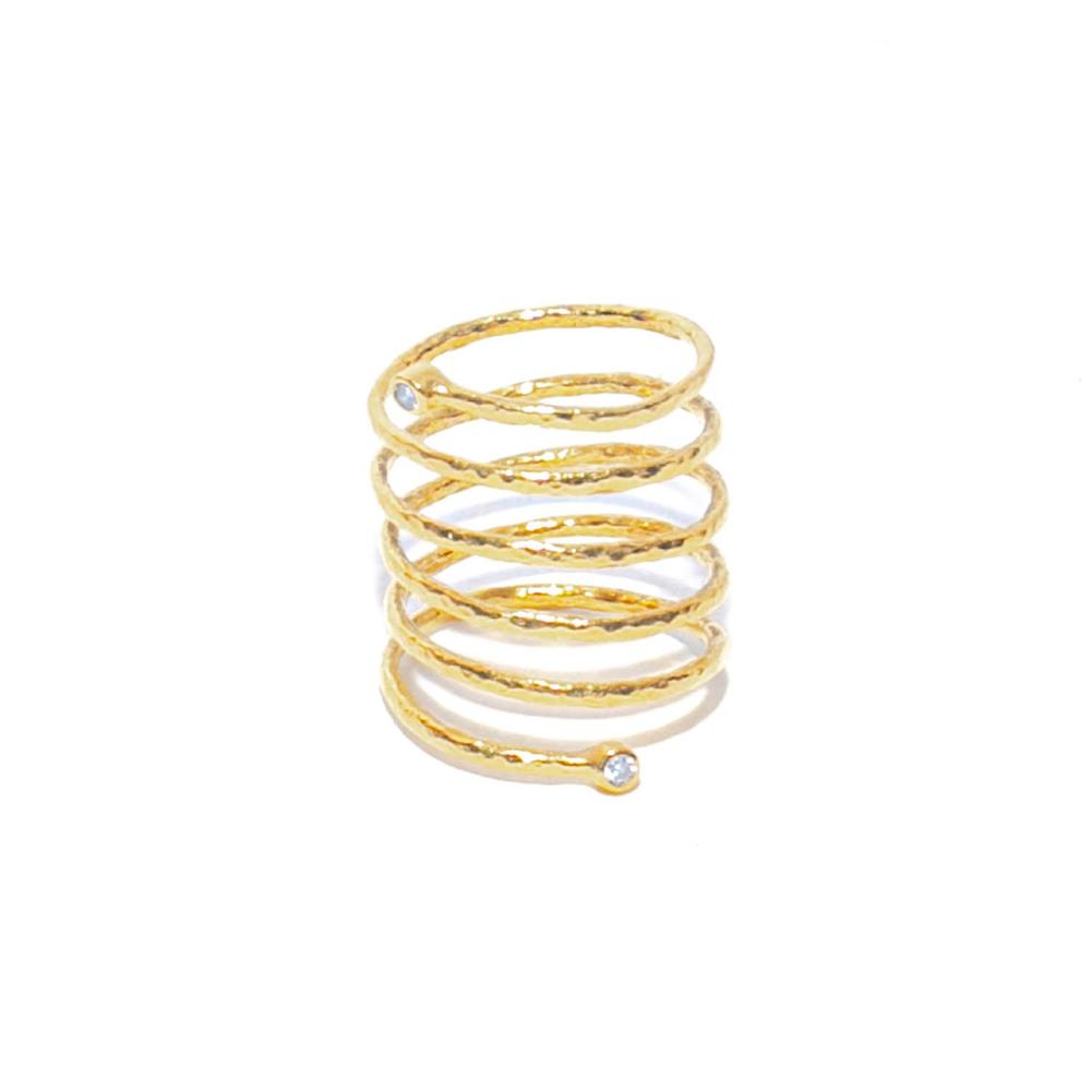  Gurhan Size 6.75 22k Gold Spiral Ring