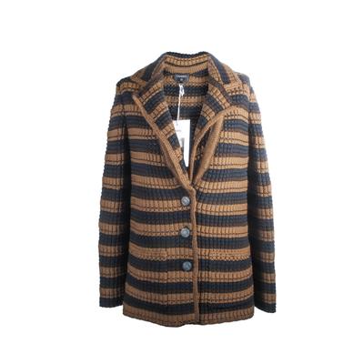 Chanel Size 34 Brown Knit Striped Jacket 