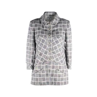 Chanel Size 38 Multi-Tiered Glitter Tweed Jacket