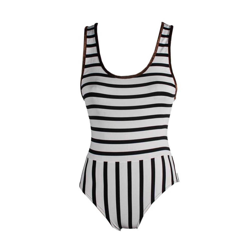  Chanel Size 36 Black & White Swimsuit