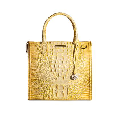 Brahmin Yellow Leather Handbag