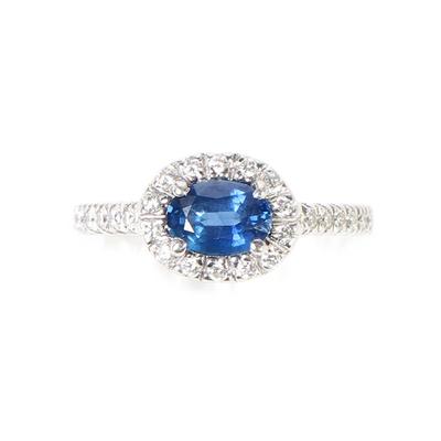 Delco Size 6.5 14KWG Sapphire Ring
