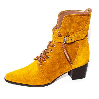 Tabitha Simmons Size 38.5 Yellow Suede Boots