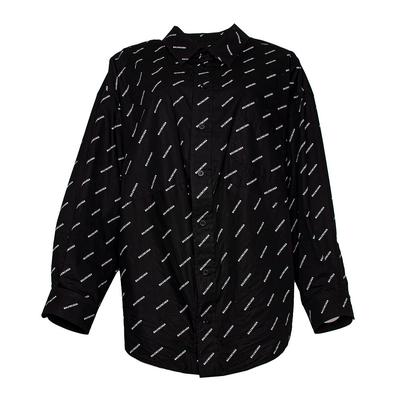 Balenciaga Size 38 Black Printed Jersey