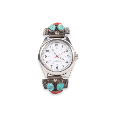 Eton Watch with Turquoise and Coral