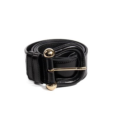Burberry Size 40 Black Leather Belt
